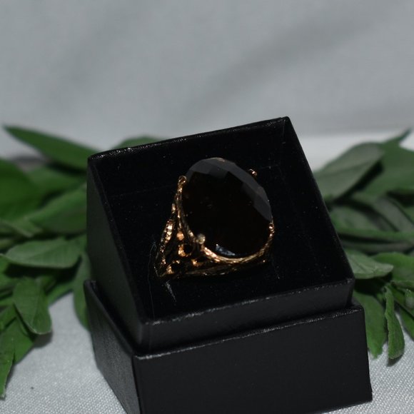 Smoky Quartz Ring with Branch Detail, Size 10 - Picture 2 of 11